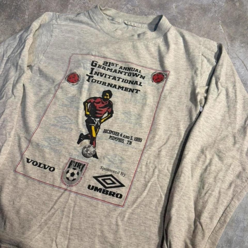 Vintage 1999 Umbro Germantown Invitational Soccer Tournament Long Sleeve T-Shirt